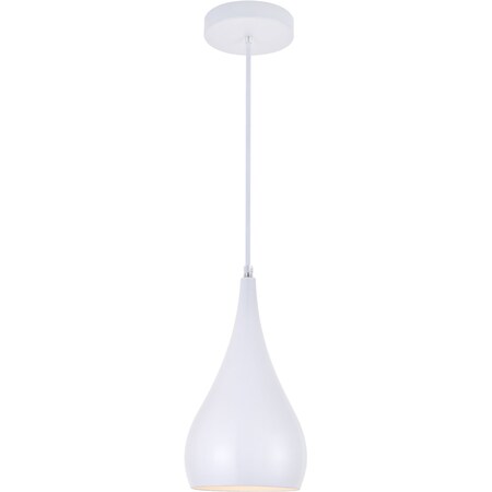 Living District Nora One Light White Pendant LDPD2001WH
